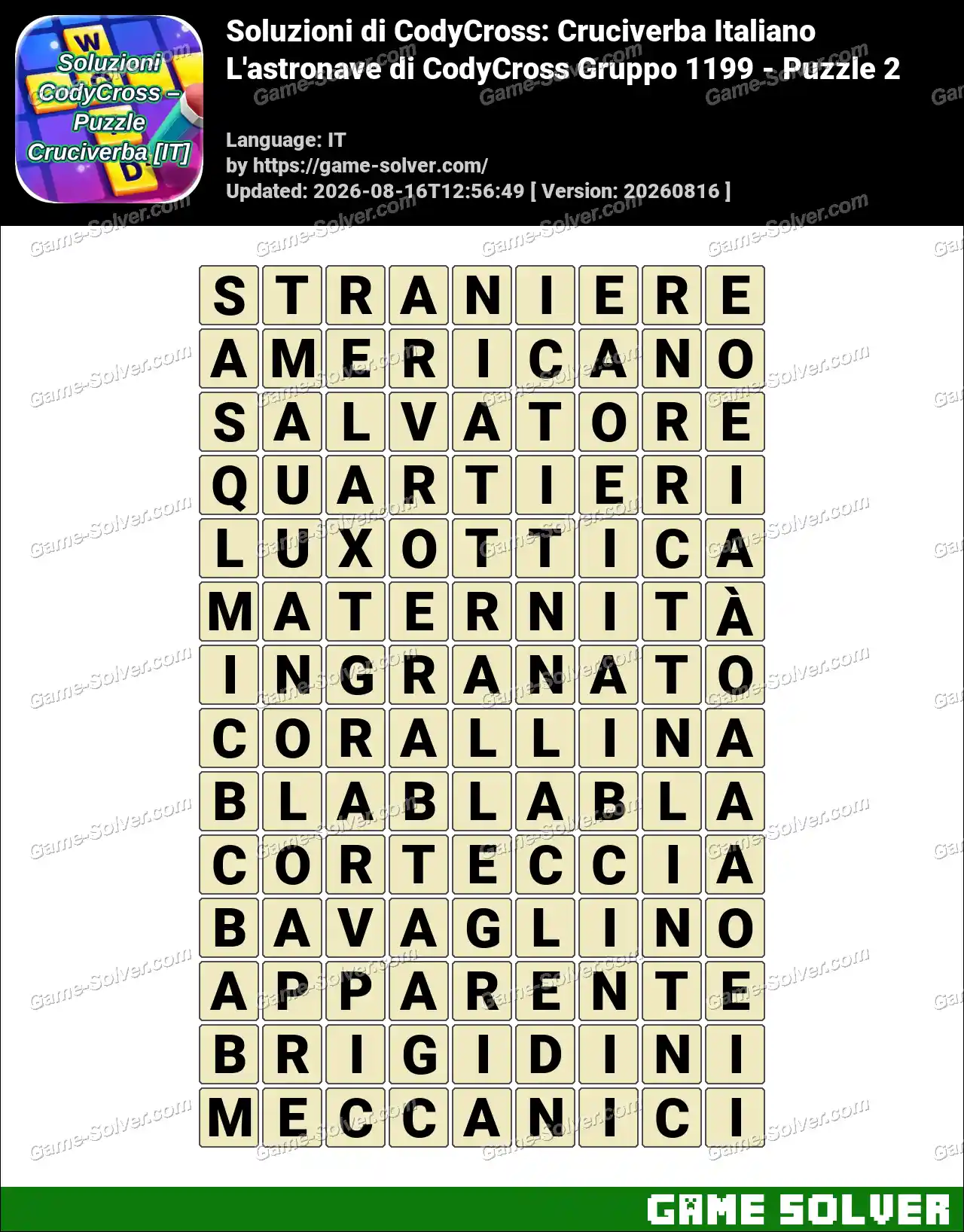 Soluzioni di CodyCross: Cruciverba Italiano L’astronave di CodyCross Gruppo 1199 – Puzzle 2
